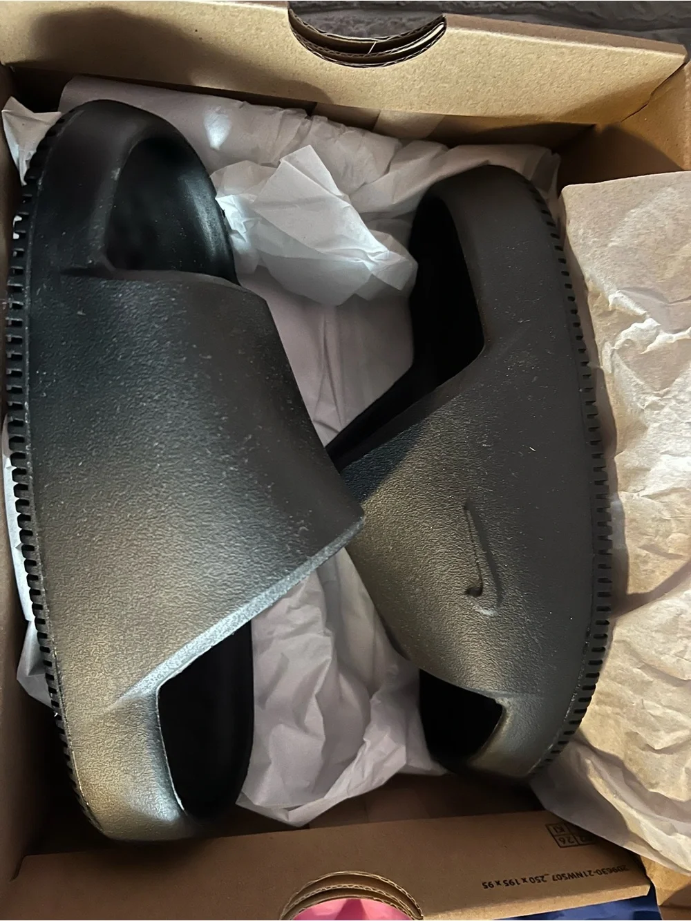 Nike Kids Black Slide Sandals - Cushioned Footbed